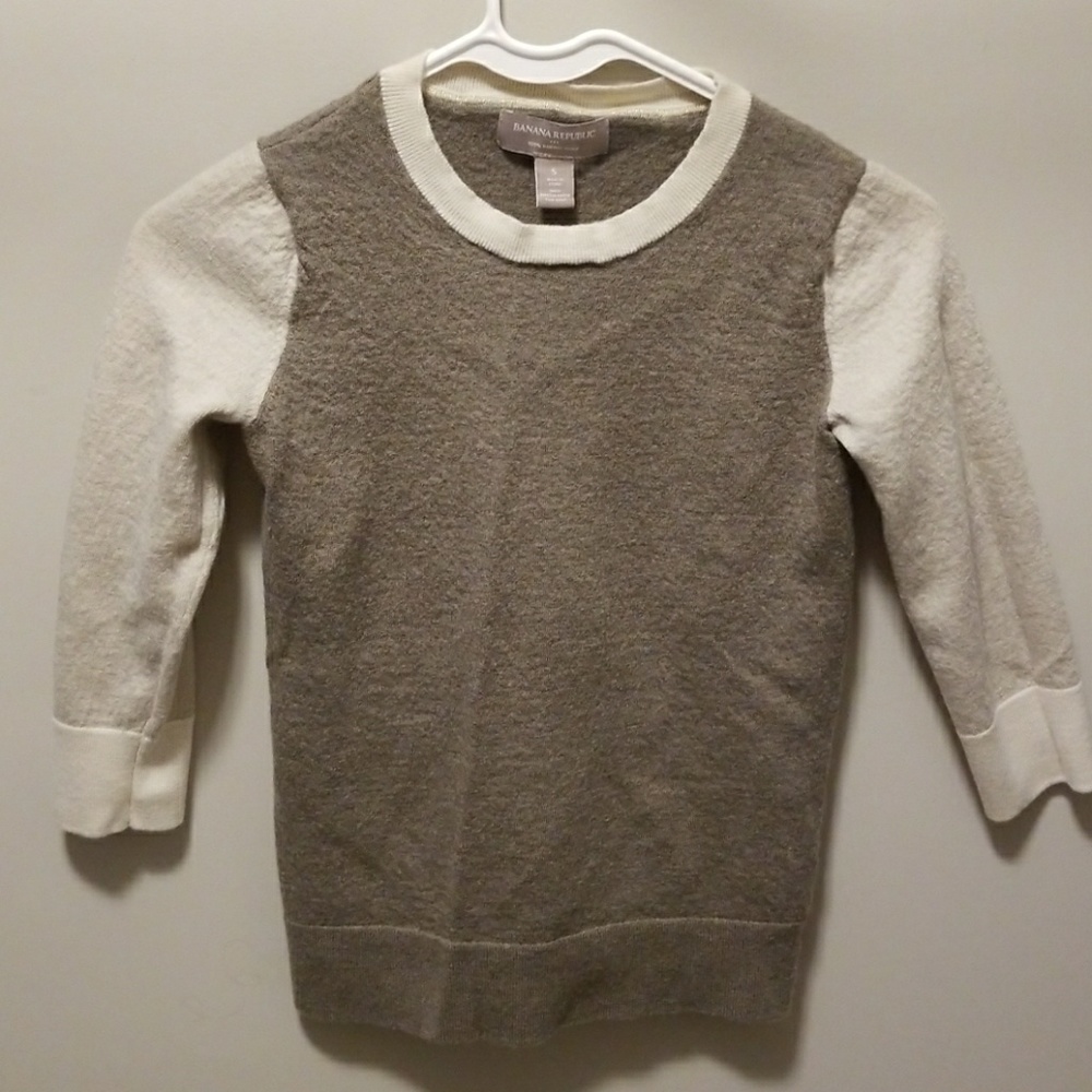 Banana republic wool sweater 3/4 sleeves